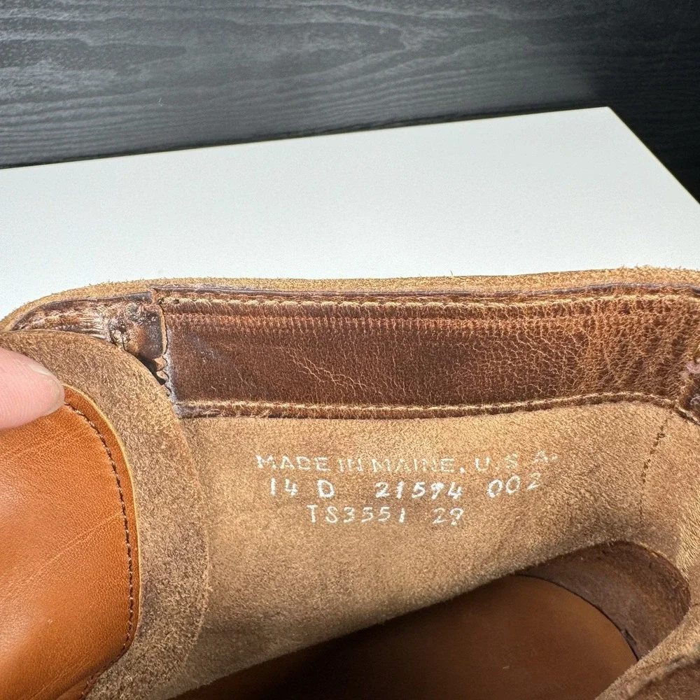 Rancourt & Co. x Taylor Stitch Moto Boot Leather Brown - Men's 14 D